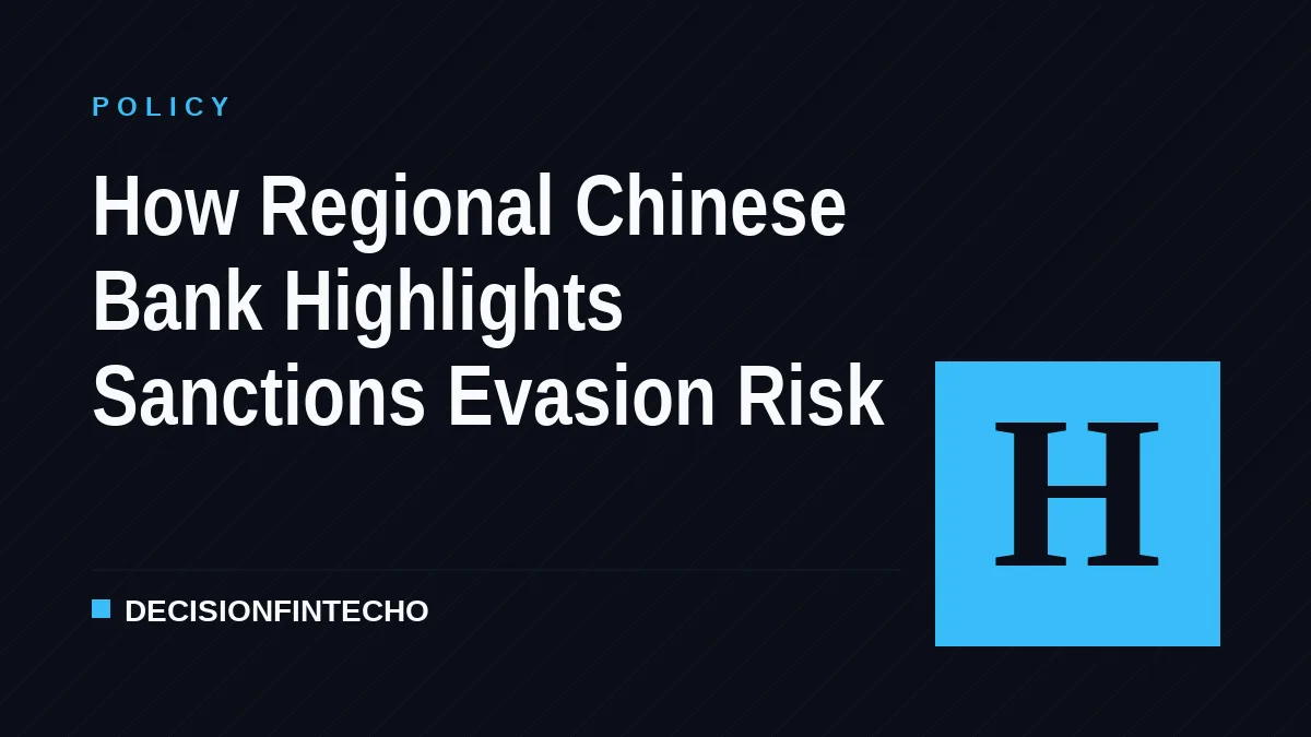 How Regional Chinese Bank Highlights Sanctions Evasion Risk