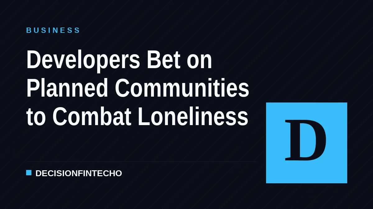 Developers Bet on Planned Communities to Combat Loneliness