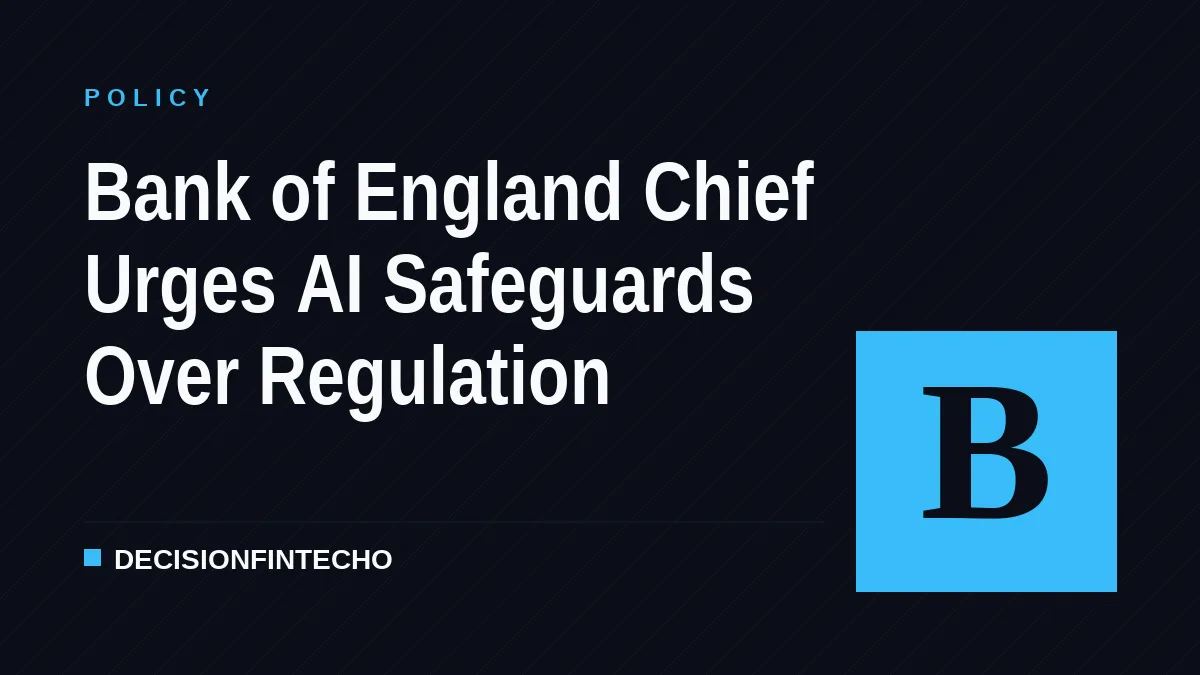 Bank of England Chief Urges AI Safeguards Over Regulation