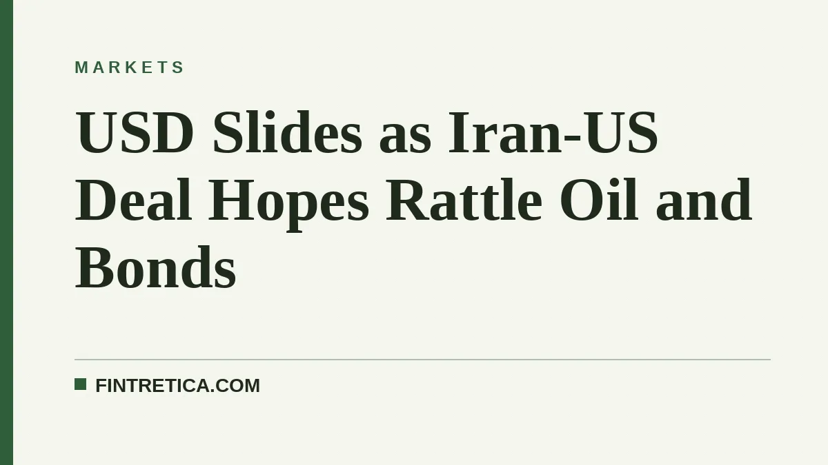 USD Slides as Iran-US Deal Hopes Rattle Oil and Bonds
