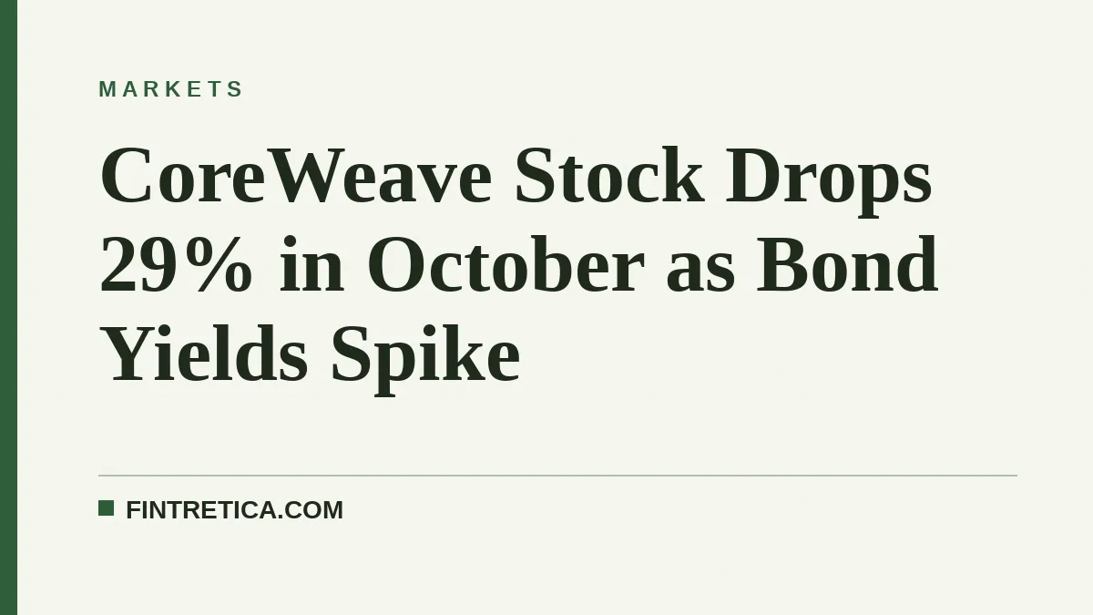 CoreWeave Stock Drops 29% in October as Bond Yields Spike