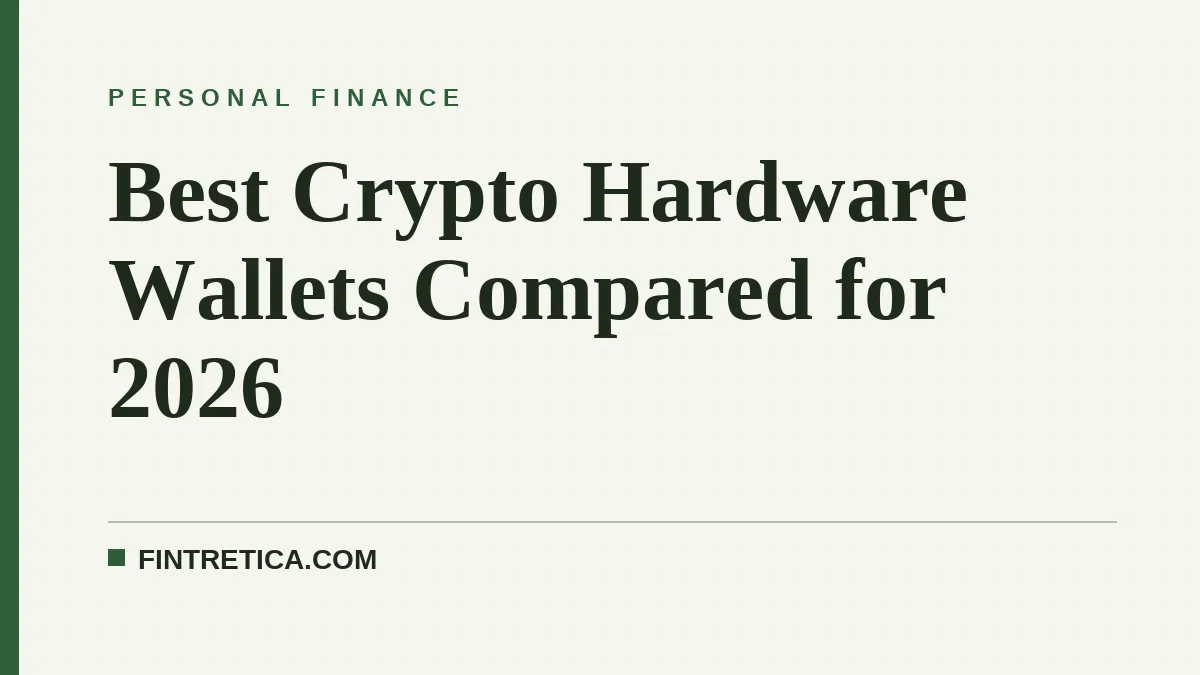 Best Crypto Hardware Wallets Compared for 2026