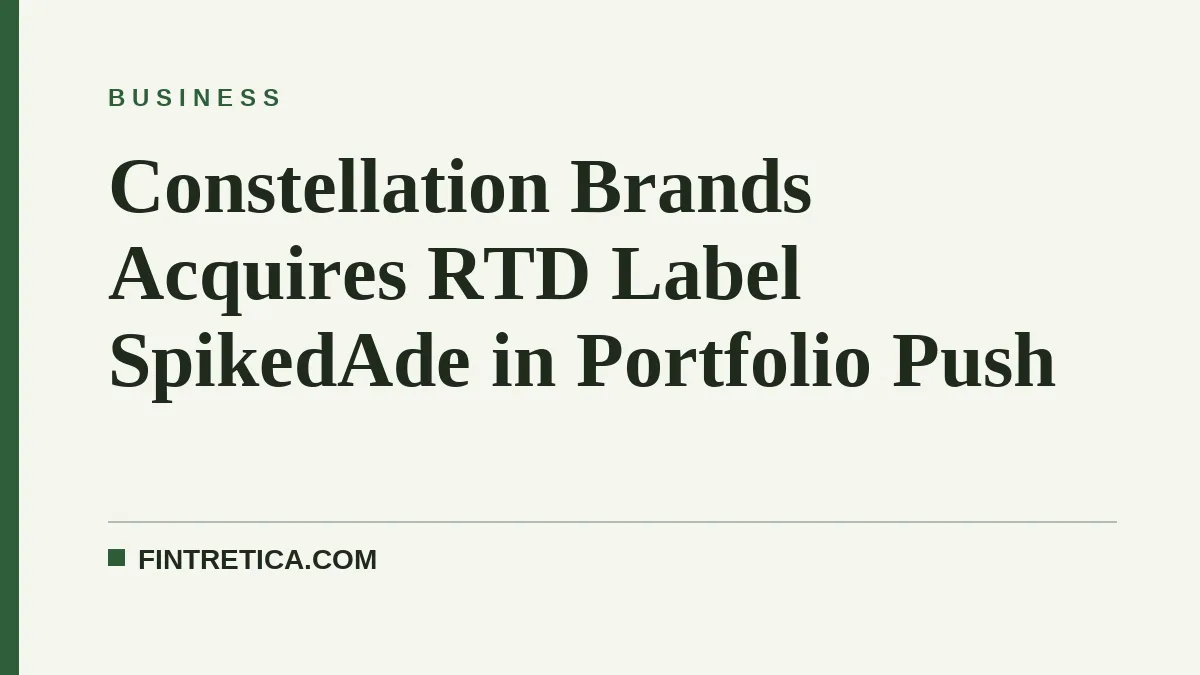 Constellation Brands Acquires RTD Label SpikedAde in Portfolio Push