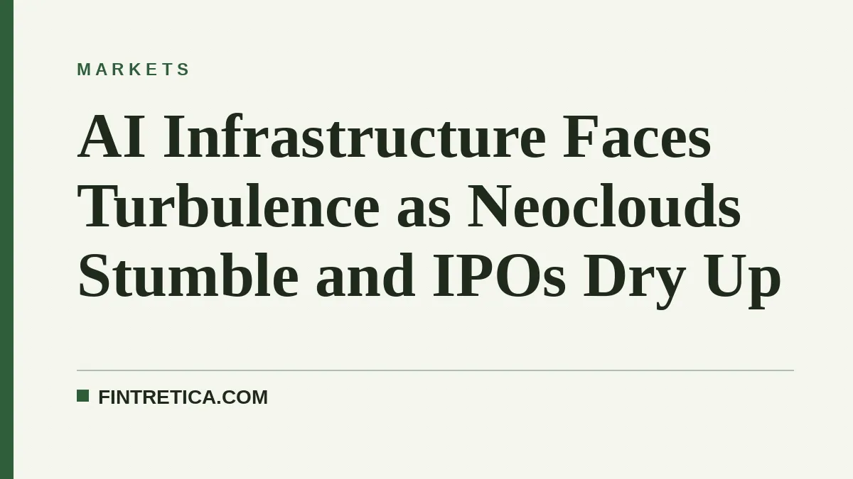 AI Infrastructure Faces Turbulence as Neoclouds Stumble and IPOs Dry Up