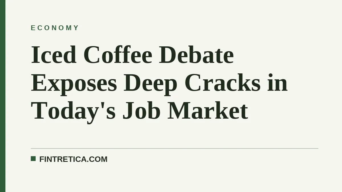 Iced Coffee Debate Exposes Deep Cracks in Today's Job Market