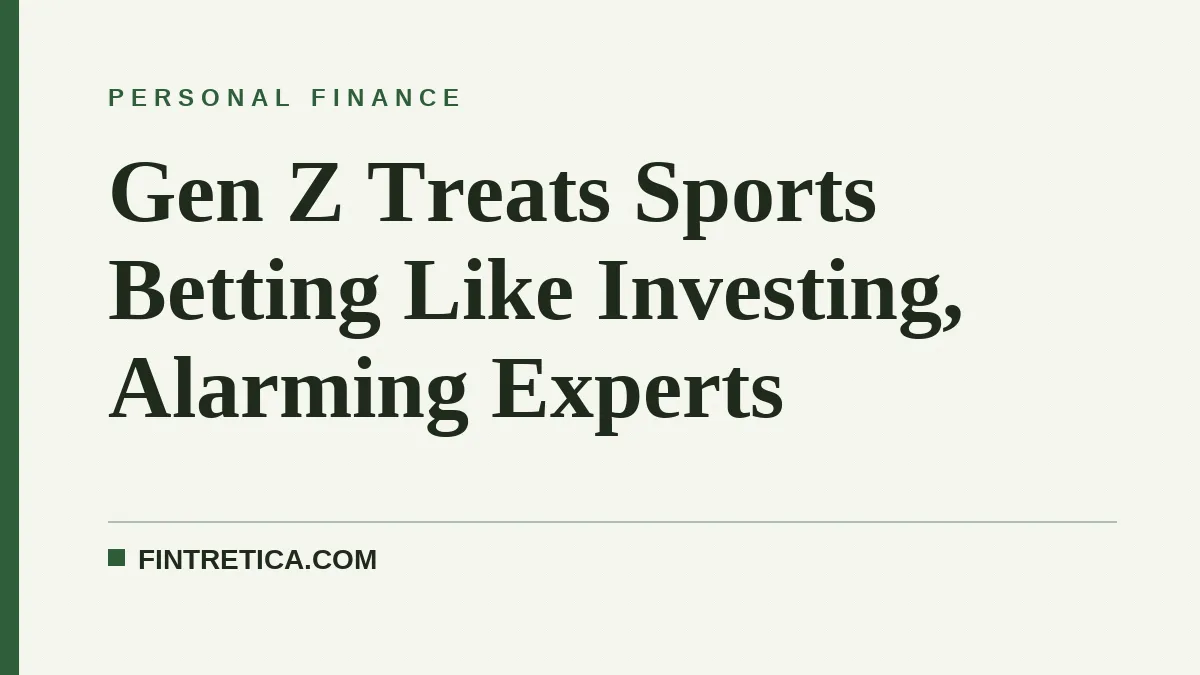 Gen Z Treats Sports Betting Like Investing, Alarming Experts