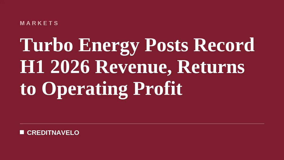 Turbo Energy Posts Record H1 2026 Revenue, Returns to Operating Profit