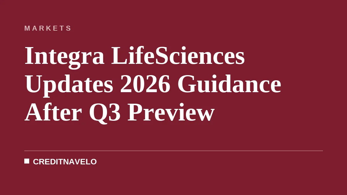 Integra LifeSciences Updates 2026 Guidance After Q3 Preview