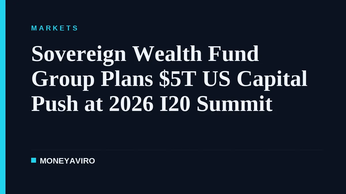 Sovereign Wealth Fund Group Plans $5T US Capital Push at 2026 I20 Summit