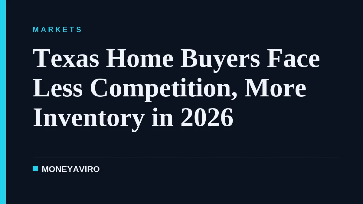 Texas Home Buyers Face Less Competition, More Inventory in 2026