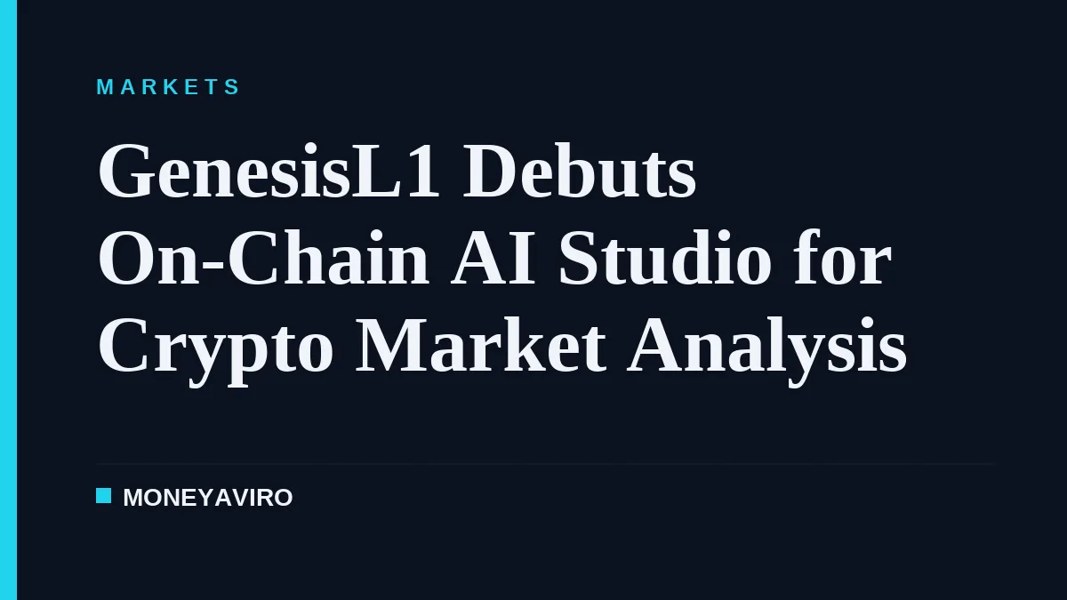 GenesisL1 Debuts On-Chain AI Studio for Crypto Market Analysis