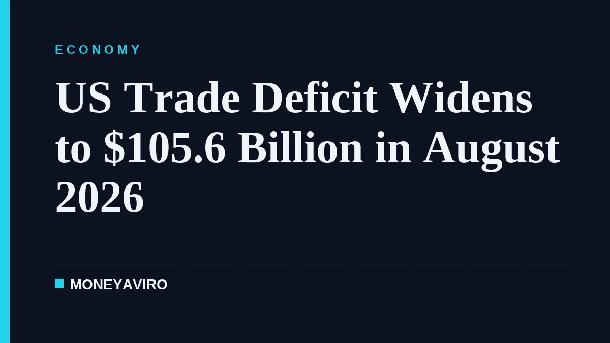 US Trade Deficit Widens to $105.6 Billion in August 2026