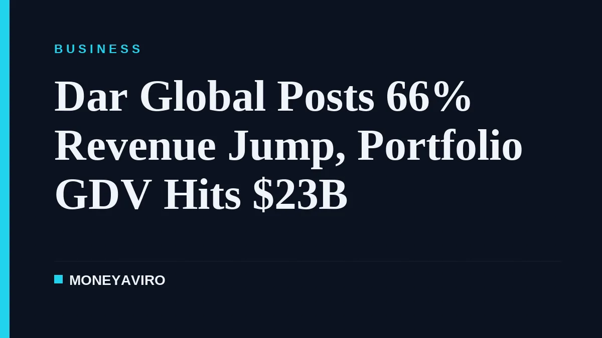 Dar Global Posts 66% Revenue Jump, Portfolio GDV Hits $23B