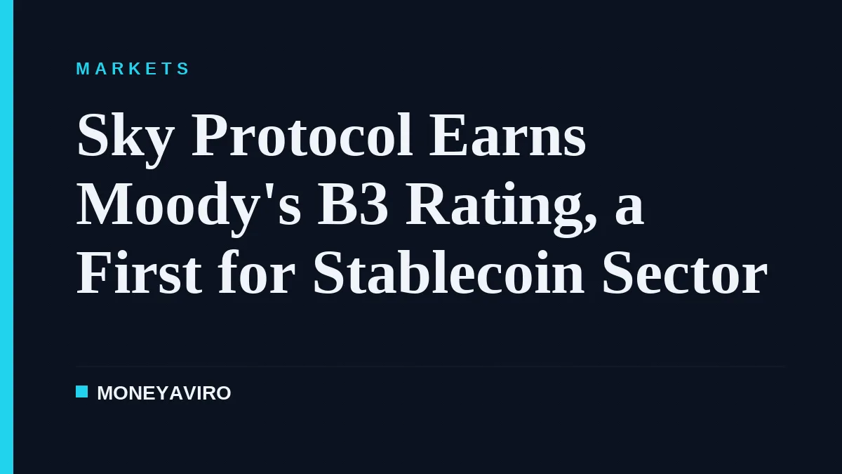 Sky Protocol Earns Moody's B3 Rating, a First for Stablecoin Sector