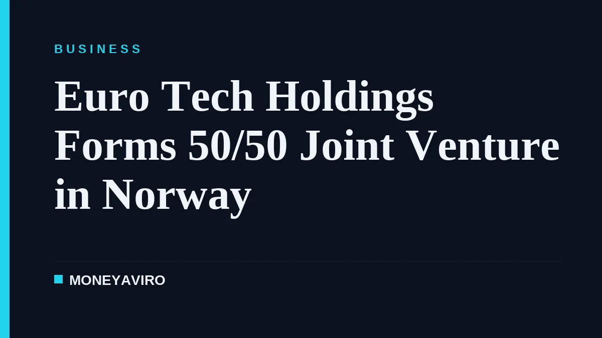 Euro Tech Holdings Forms 50/50 Joint Venture in Norway