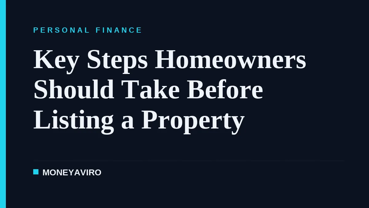 Key Steps Homeowners Should Take Before Listing a Property