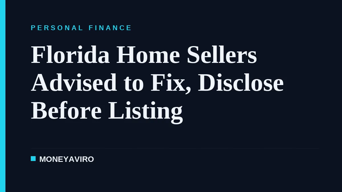 Florida Home Sellers Advised to Fix, Disclose Before Listing