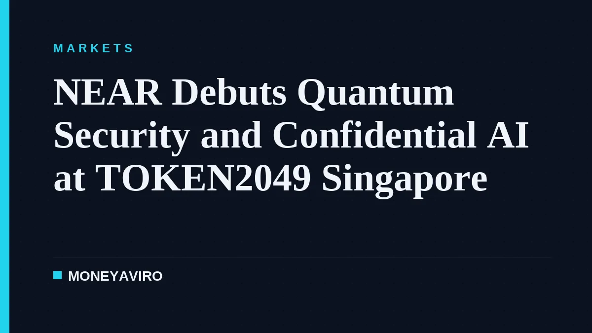NEAR Debuts Quantum Security and Confidential AI at TOKEN2049 Singapore