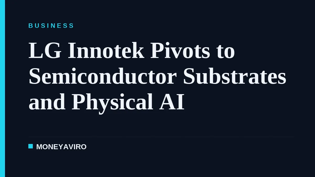 LG Innotek Pivots to Semiconductor Substrates and Physical AI