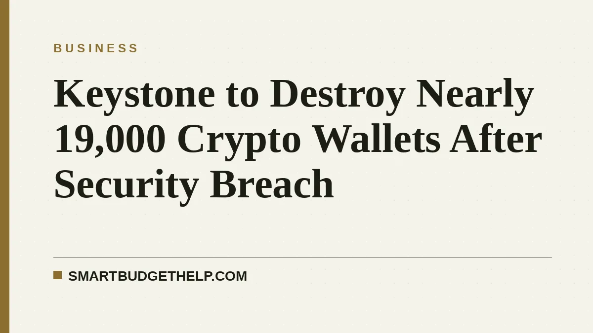 Keystone to Destroy Nearly 19,000 Crypto Wallets After Security Breach