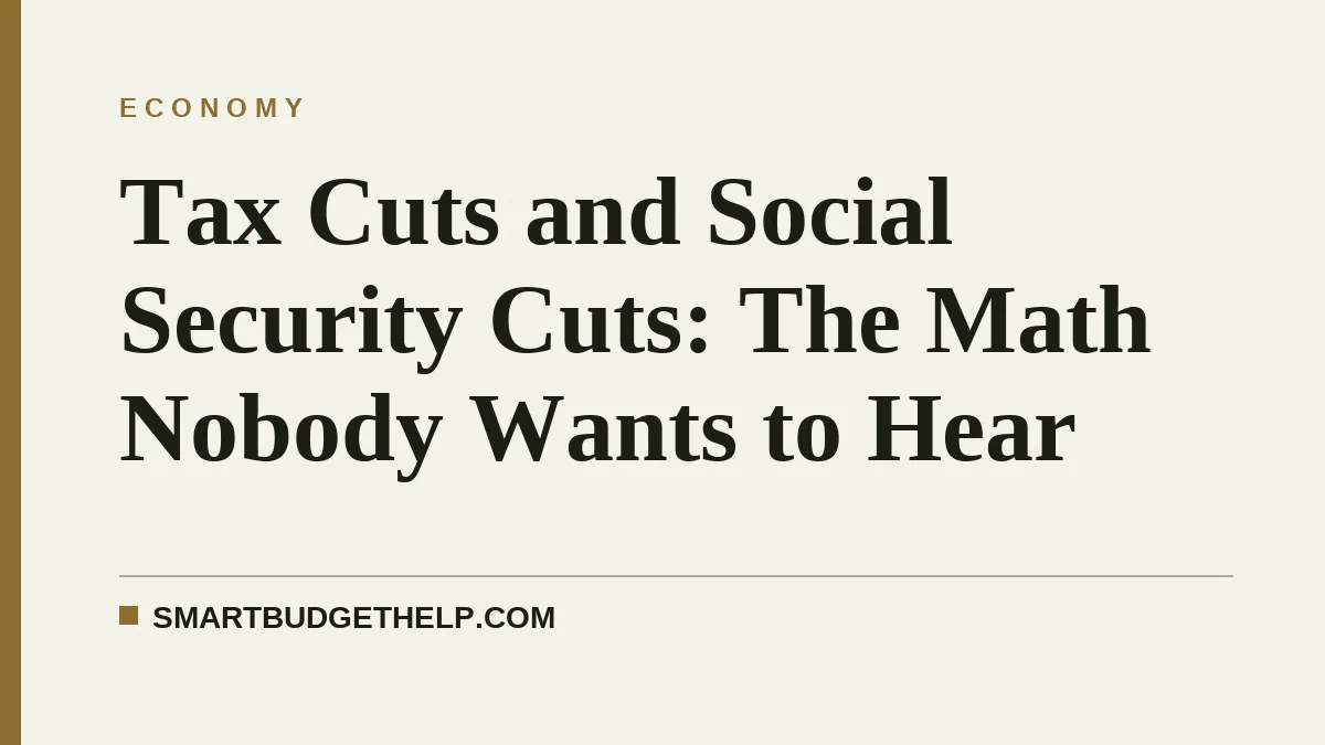 Tax Cuts and Social Security Cuts: The Math Nobody Wants to Hear