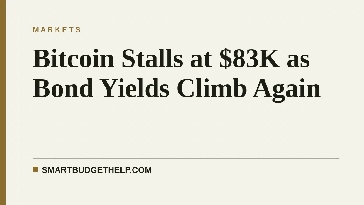 Bitcoin Stalls at $83K as Bond Yields Climb Again