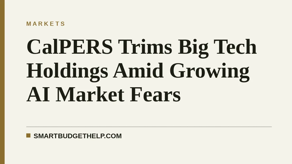 CalPERS Trims Big Tech Holdings Amid Growing AI Market Fears