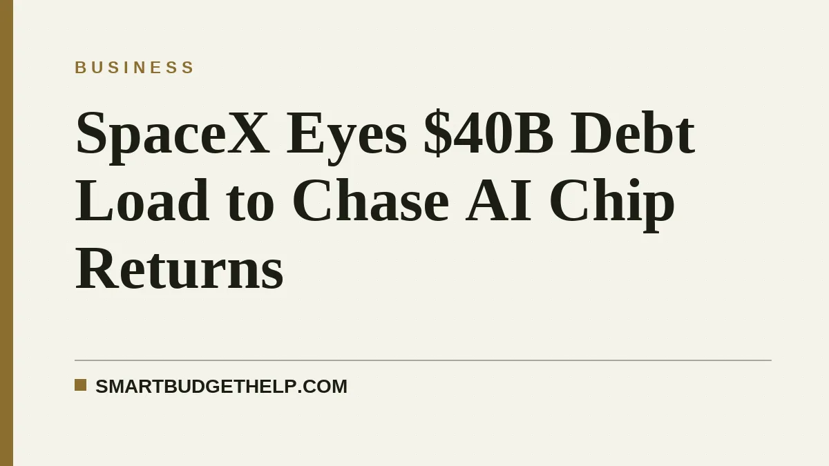 SpaceX Eyes $40B Debt Load to Chase AI Chip Returns