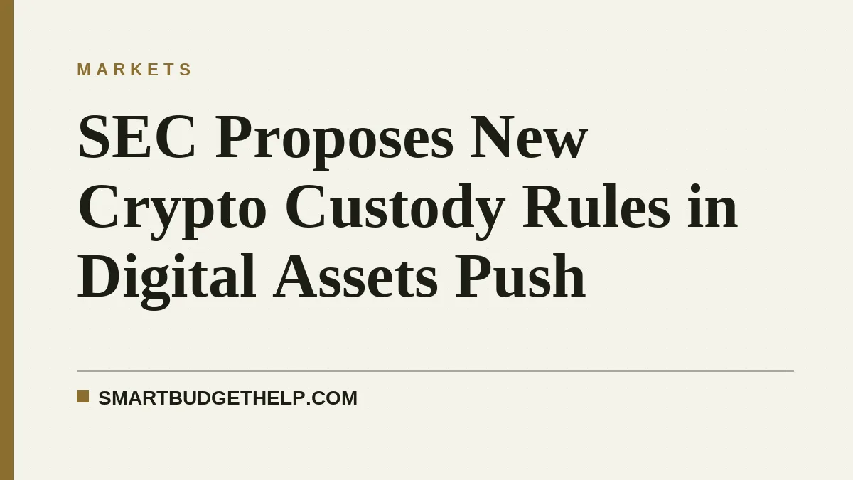 SEC Proposes New Crypto Custody Rules in Digital Assets Push