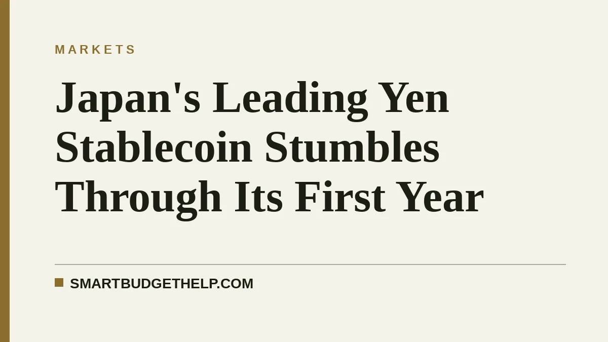 Japan's Leading Yen Stablecoin Stumbles Through Its First Year