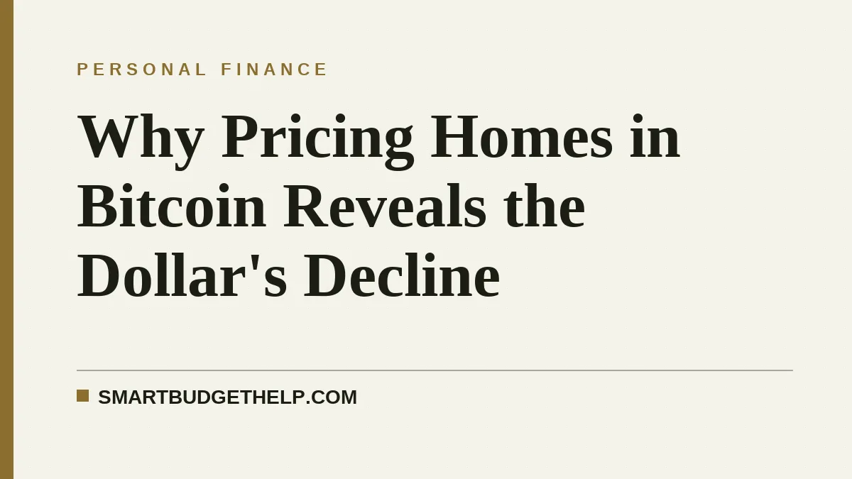 Why Pricing Homes in Bitcoin Reveals the Dollar's Decline