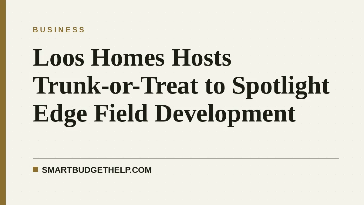 Loos Homes Hosts Trunk-or-Treat to Debut Edge Field Development