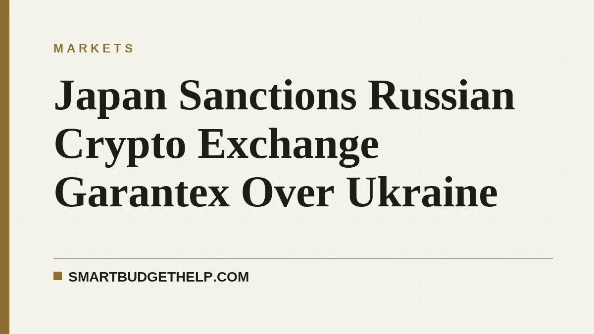 Japan Sanctions Russian Crypto Exchange Garantex Over Ukraine