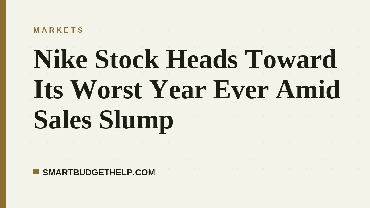 Nike Stock Heads Toward Its Worst Year Ever Amid Sales Slump