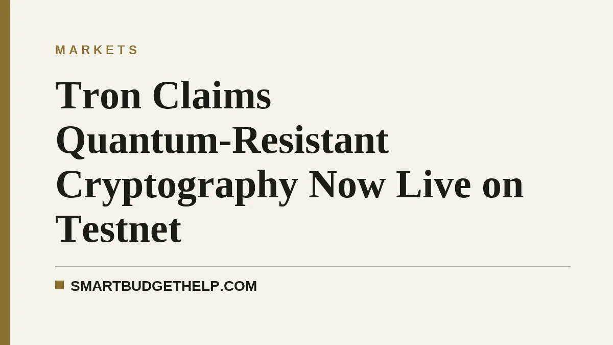 Tron Claims Quantum-Resistant Cryptography Now Live on Testnet