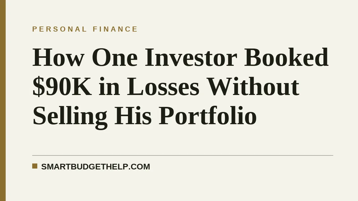 How One Investor Booked $90K in Losses Without Selling His Portfolio