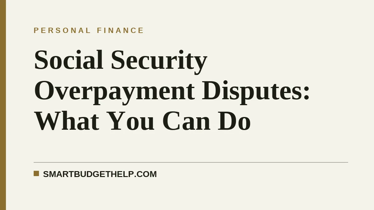 Social Security Overpayment Disputes: What You Can Do