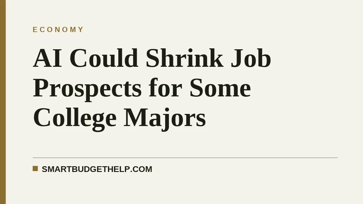 AI Could Shrink Job Prospects for Some College Majors