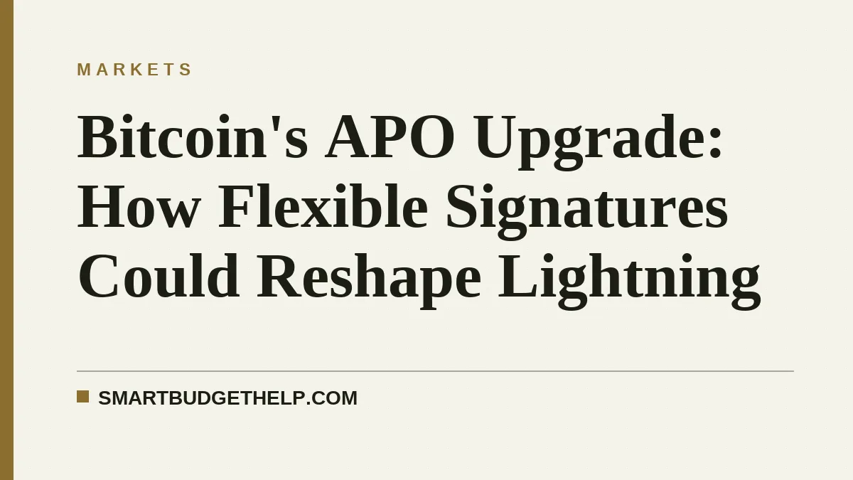 Bitcoin's APO Upgrade: How Flexible Signatures Could Reshape Lightning