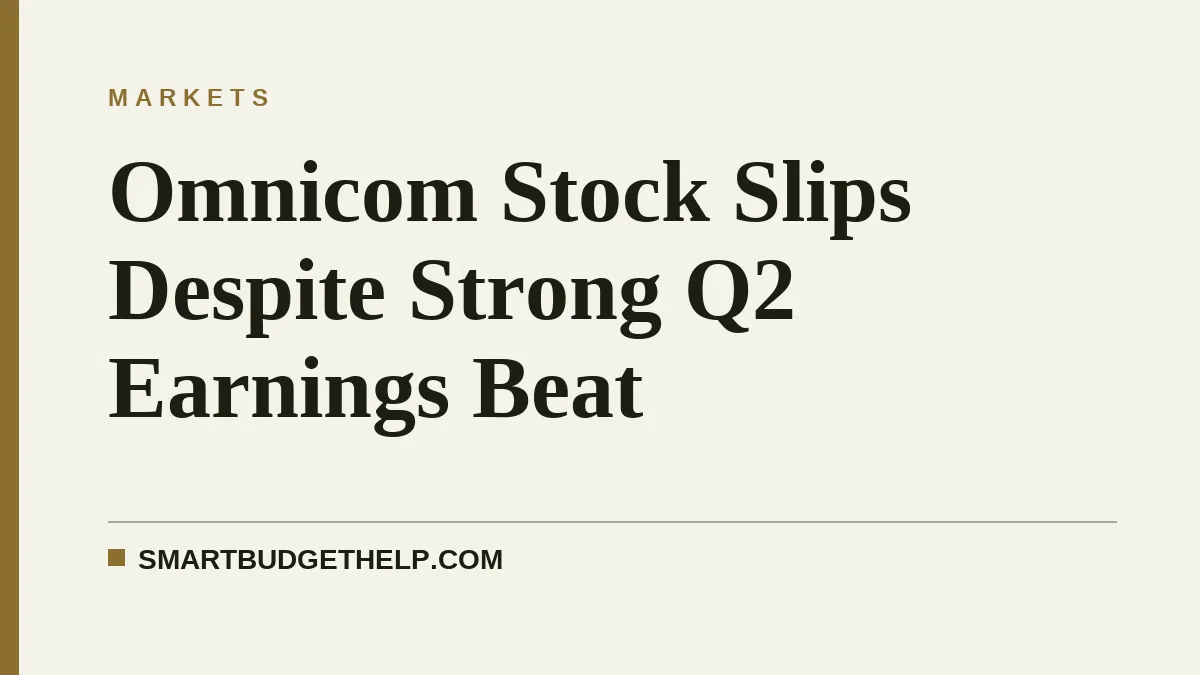 Omnicom Stock Slips Despite Strong Q2 Earnings Beat