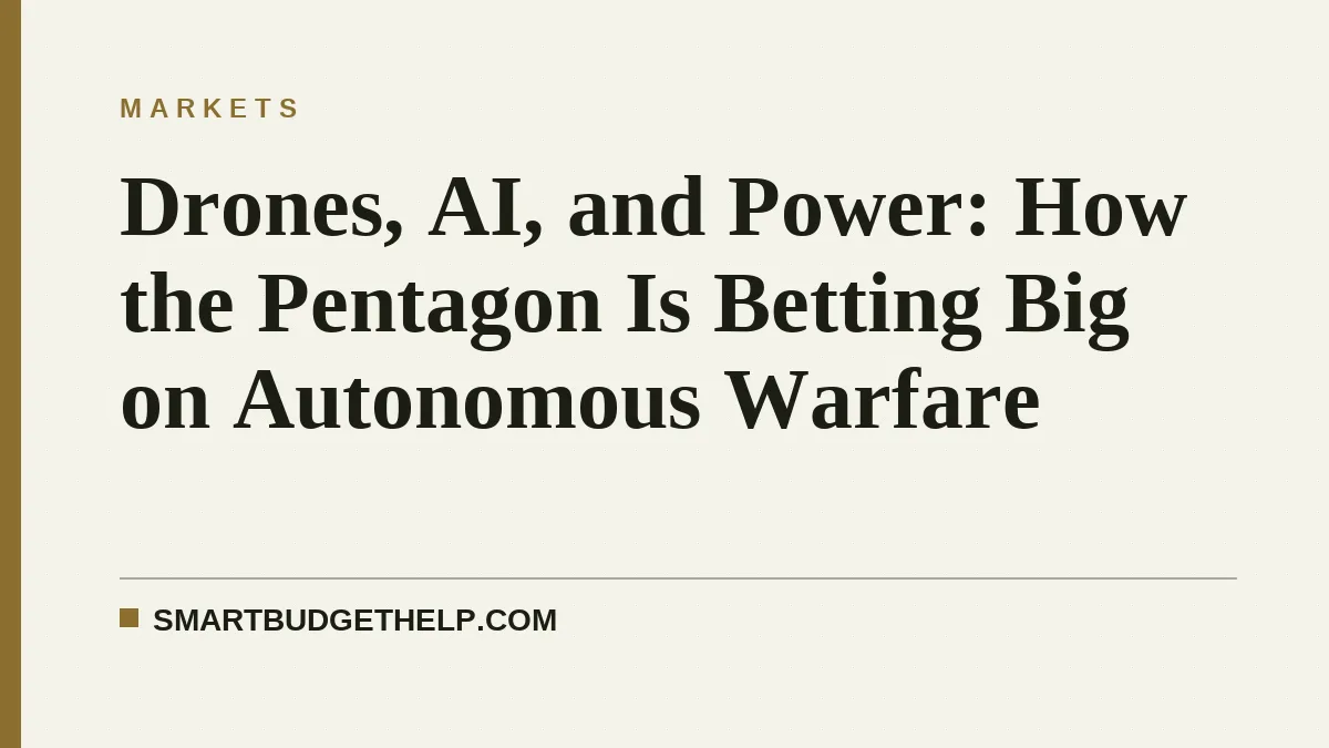 Drones, AI, and Power: How the Pentagon Is Betting Big on Autonomous Warfare