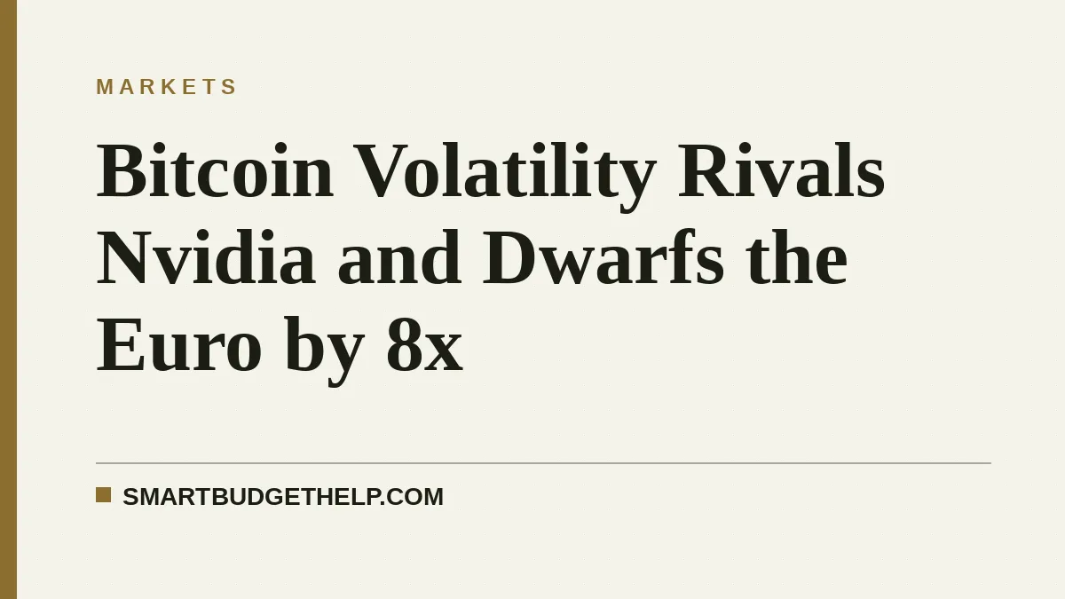 Bitcoin Volatility Rivals Nvidia and Dwarfs the Euro by 8x