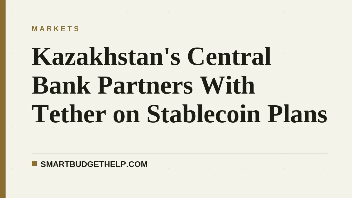 Kazakhstan's Central Bank Partners With Tether on Stablecoin Plans