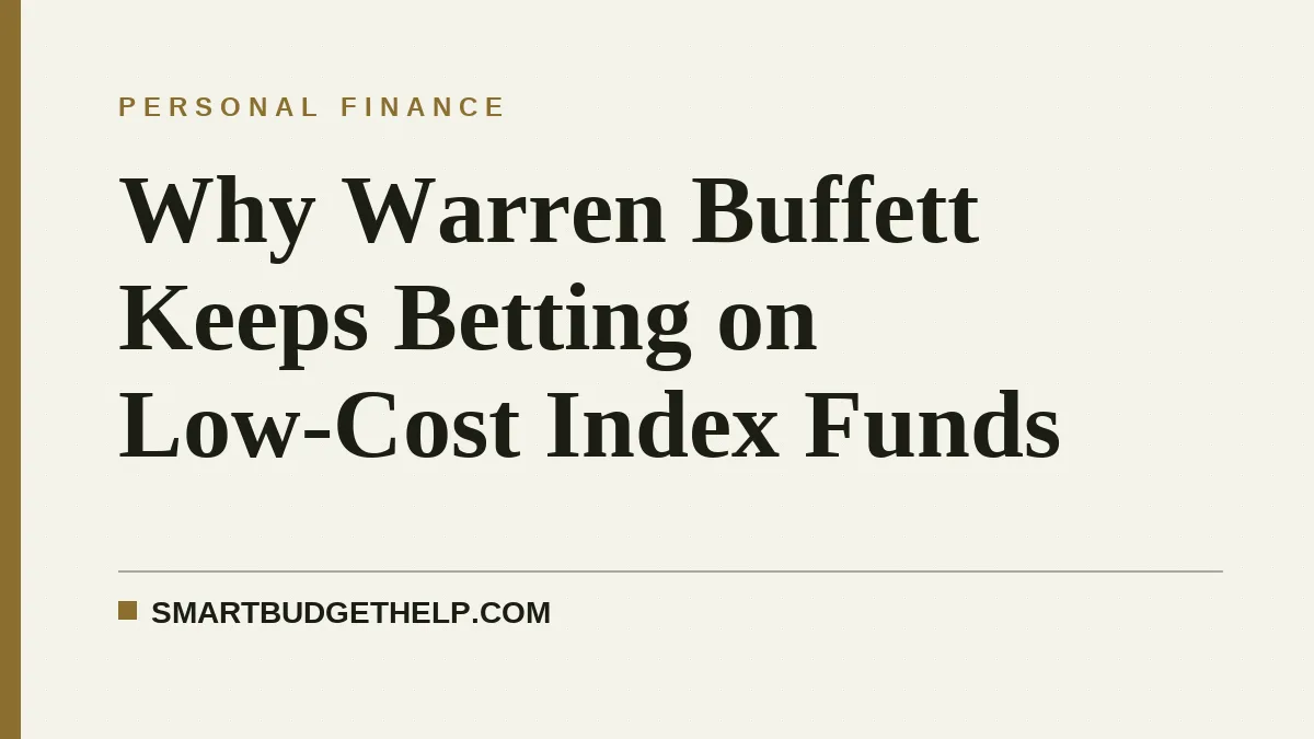 Why Warren Buffett Keeps Betting on Low-Cost Index Funds
