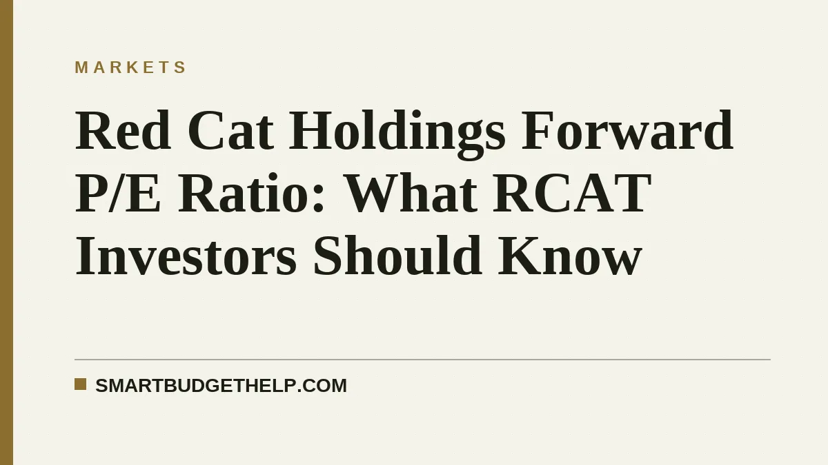 Red Cat Holdings Forward P/E Ratio: What RCAT Investors Should Know
