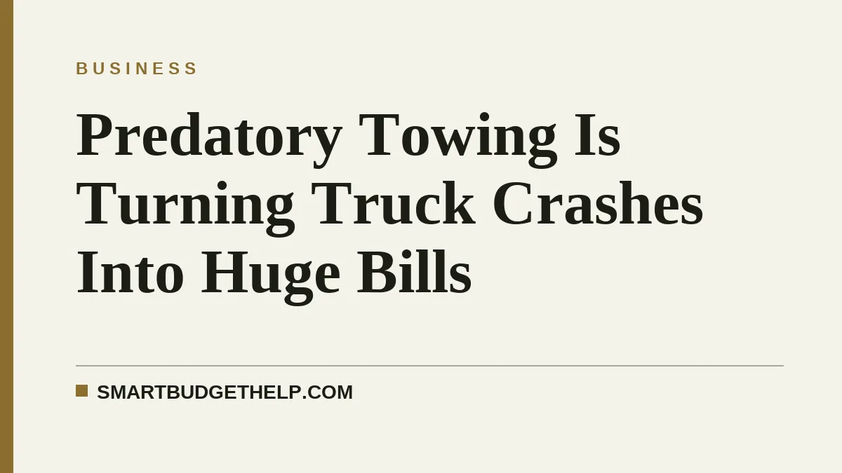 Predatory Towing Is Turning Truck Crashes Into Huge Bills