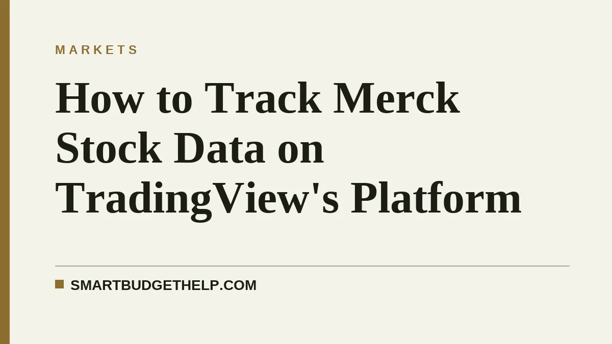How to Track Merck Stock Data on TradingView's Platform