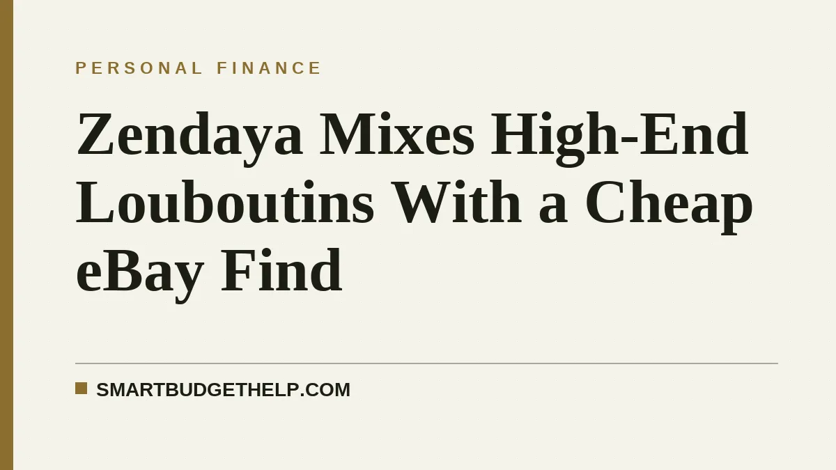 Zendaya Mixes High-End Louboutins With a Cheap eBay Find
