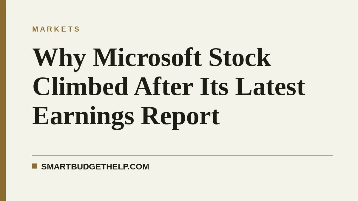 Why Microsoft Stock Climbed After Its Latest Earnings Report