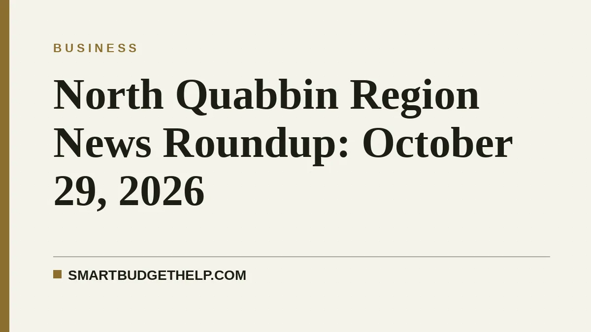 North Quabbin Region News Roundup: October 29, 2026
